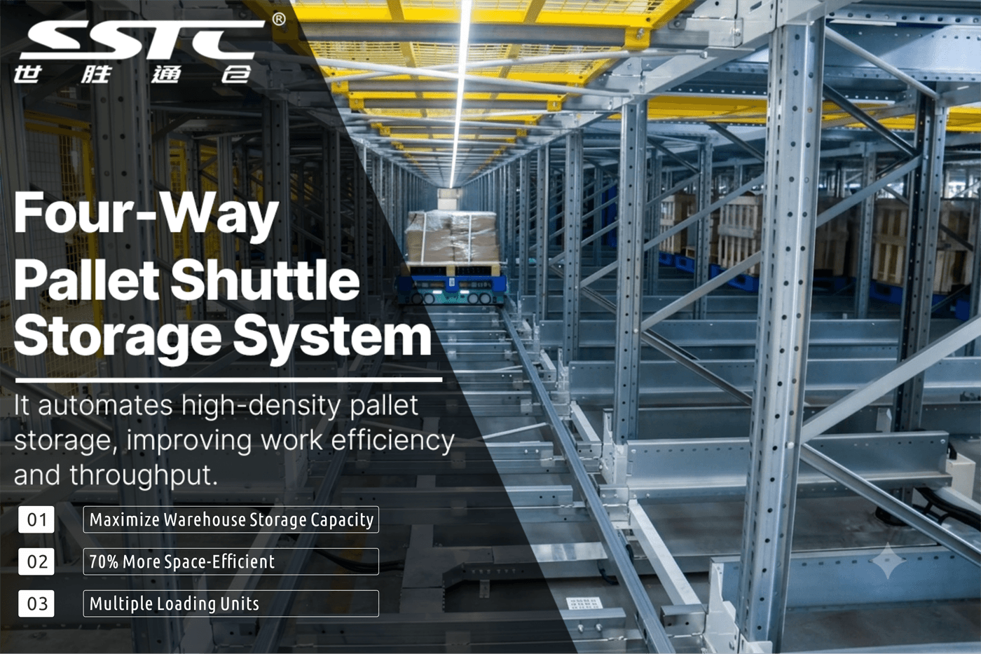 sstc four way pallet shuttle system 2026073001