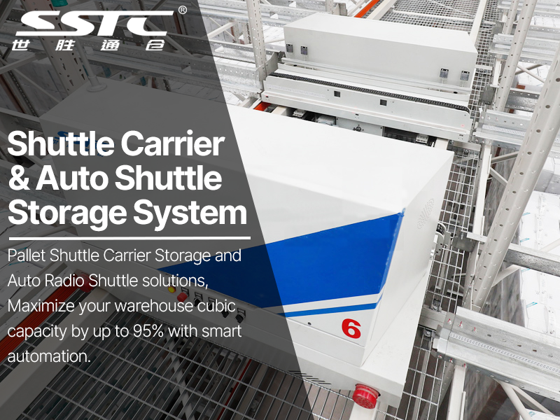sstc pallet shuttle carrier storage system