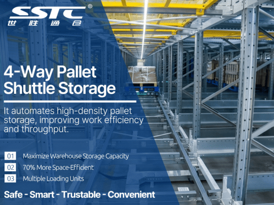 SSTC Intelligence Four-Way Pallet Shuttle Storage installation at Qingdao Techain's -25℃ cold facility