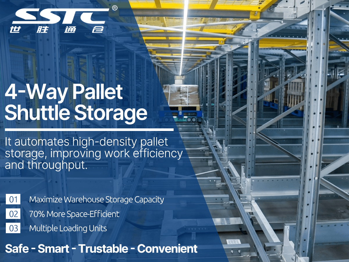 SSTC Intelligence Four-Way Pallet Shuttle Storage installation at Qingdao Techain's -25℃ cold facility