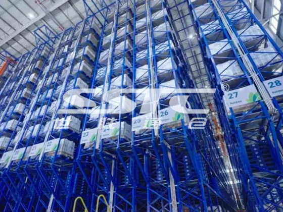 Double-deep pallet AS/RS automated storage system engineered by direct manufacturer SSTC Intelligence for regional agribusiness